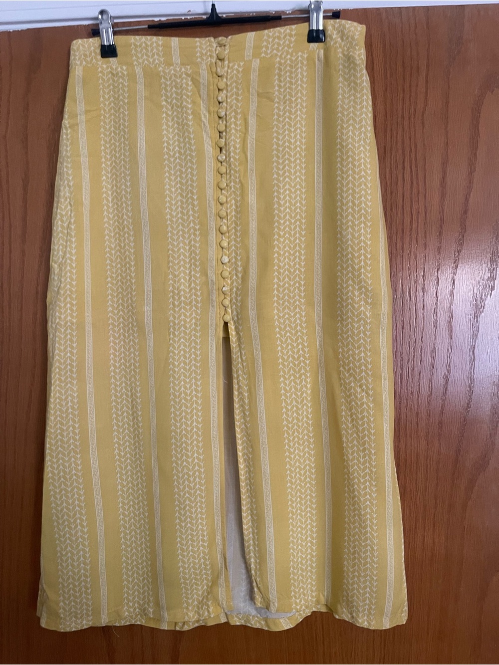 Sky and Sparrow Yellow Striped Wide-Leg Pants